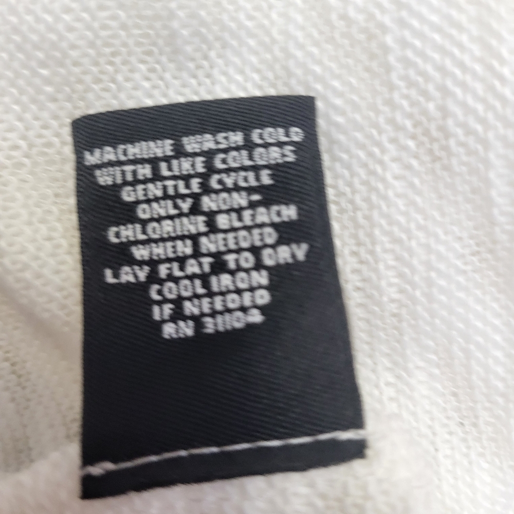 New Directions XL Lightweight Sheer Knit Swimsuit cover up Long Sleeve White - Picture 11 of 11